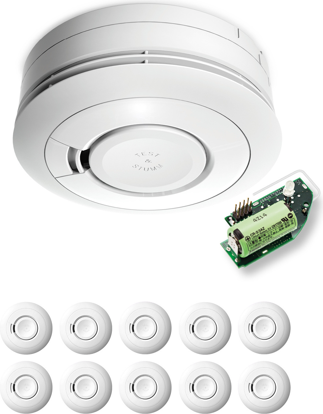 10x Ei Electronics Ei650RF Funkrauchmelder - Set aus funkvernetzbarem Rauchwarnmelder und Funkmodul - Bestnote Stiftung Warentest