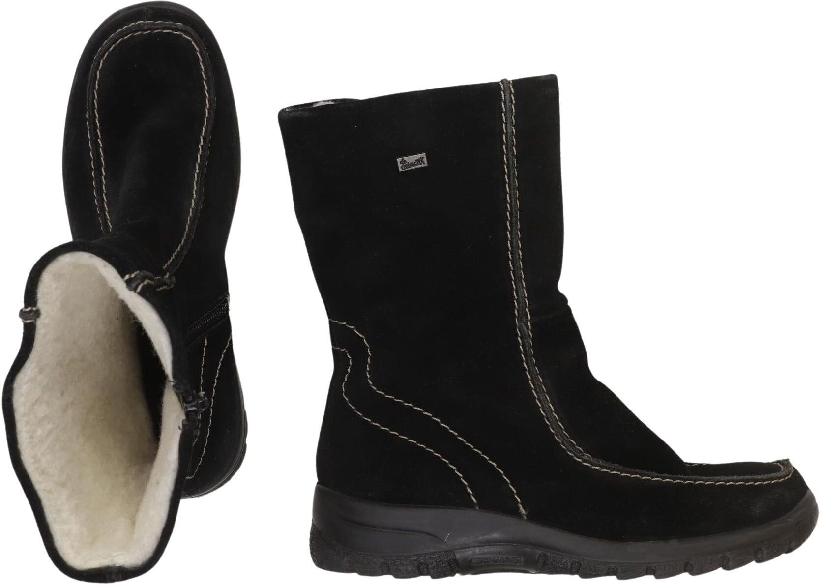 Rieker Damen Stiefel, Schwarz, Gr. EU 36, kein / Etikett - Second Hand