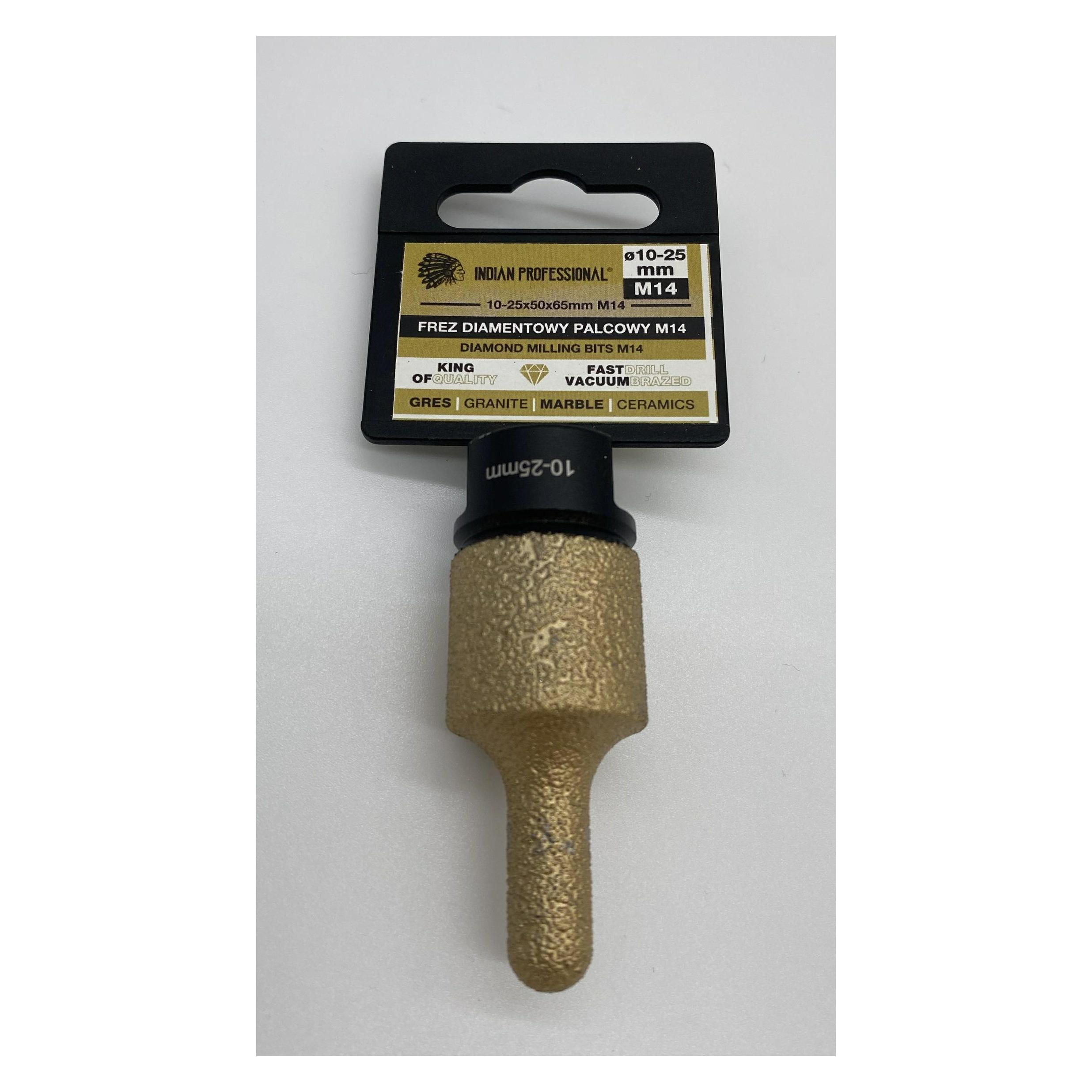Indian Professional FREZ DIAMENTOWY PALCOWY M14 10-25mm / (IP7724)