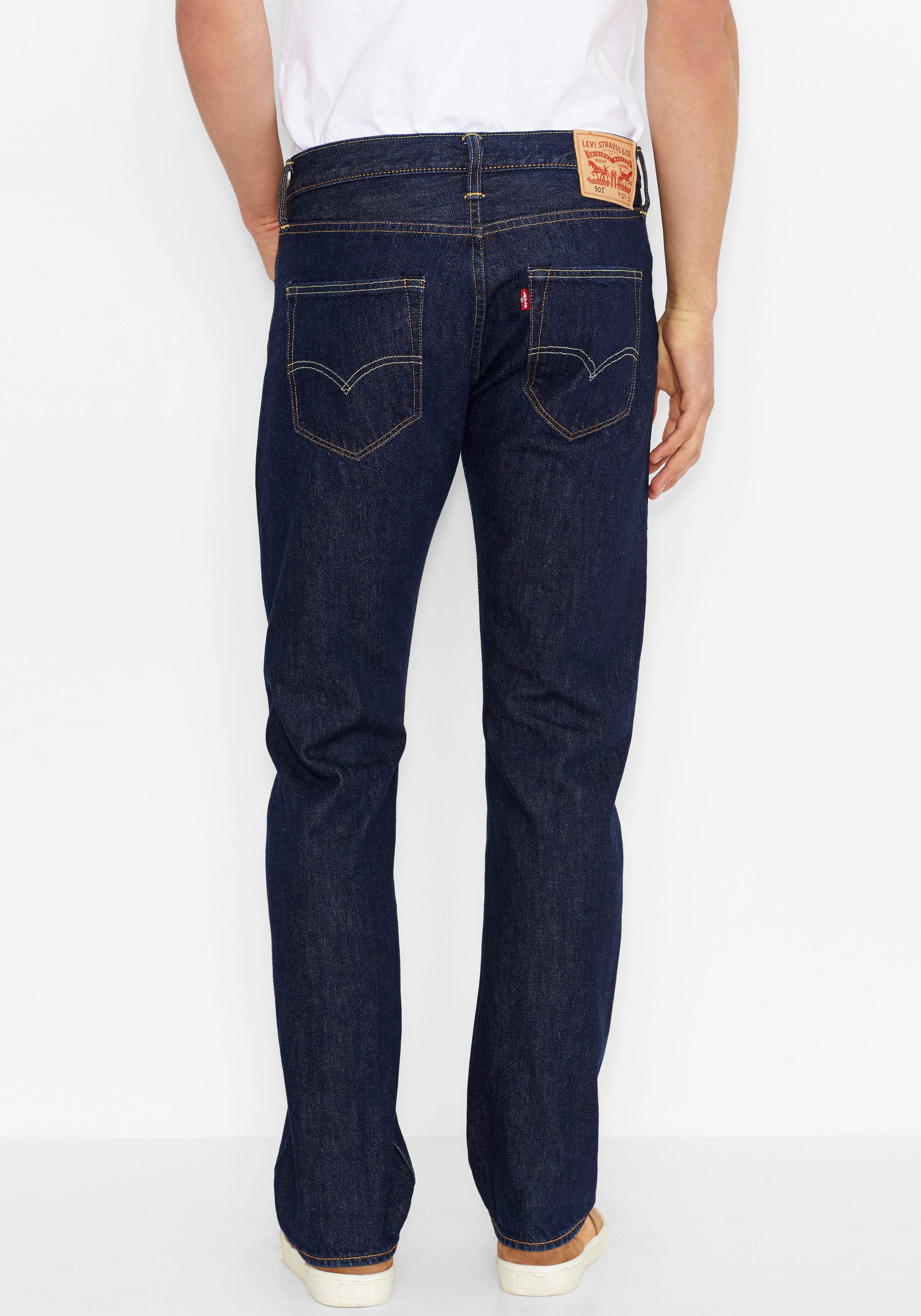 Straight-Jeans LEVI'S "501 LEVI'S ORIGINAL", Herren, Gr. 36, Länge 30, blau (onewash), Denim/Jeans, Obermaterial: 100% Baumwolle, normal lang, Jeans Straight-Jeans, mit Markenlabel