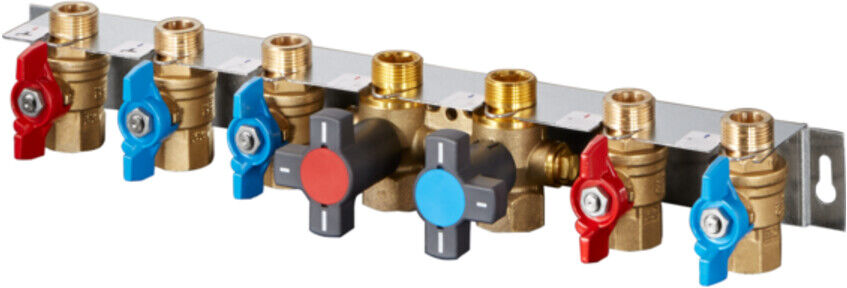 Oventrop KH-Anschlussset Regudis W-HTU G 3/4 IG, m Sprühfunktion, 5 KH i Halter (1341082)