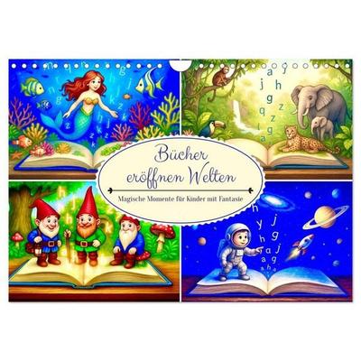 Bücher eröffnen Welten (Wandkalender 2027 DIN A4 quer), CALVENDO Monatskalender