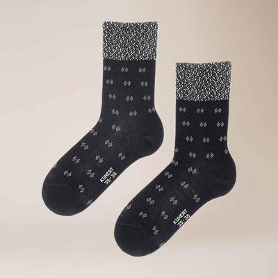 Socken KUNERT "Socke Business Dots", Damen, Gr. 39-42, schwarz (schwarz 0070), Obermaterial: 46% Baumwolle CO. 31% Wolle WO. 21% Polyamid PA. 2% Elasthan EL., Socken Socken
