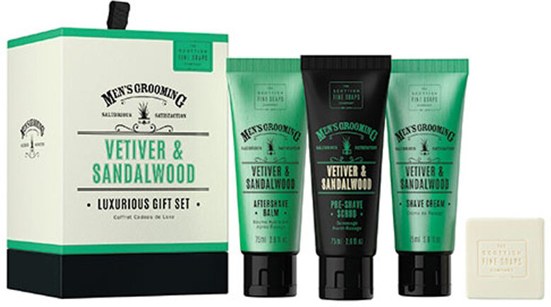 Scottish Fine Soaps Men's Grooming Vetiver & Sandalwood Luxurious Gift