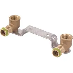 Logafix Rotguss Montageeinheit 150 mm 15xRp1/2 gerade V-Kontur