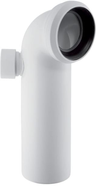 Geberit WC-Anschlussbogen 152616111 Zusatzanschluss links, 90Grad, 110mm, PP, weiß