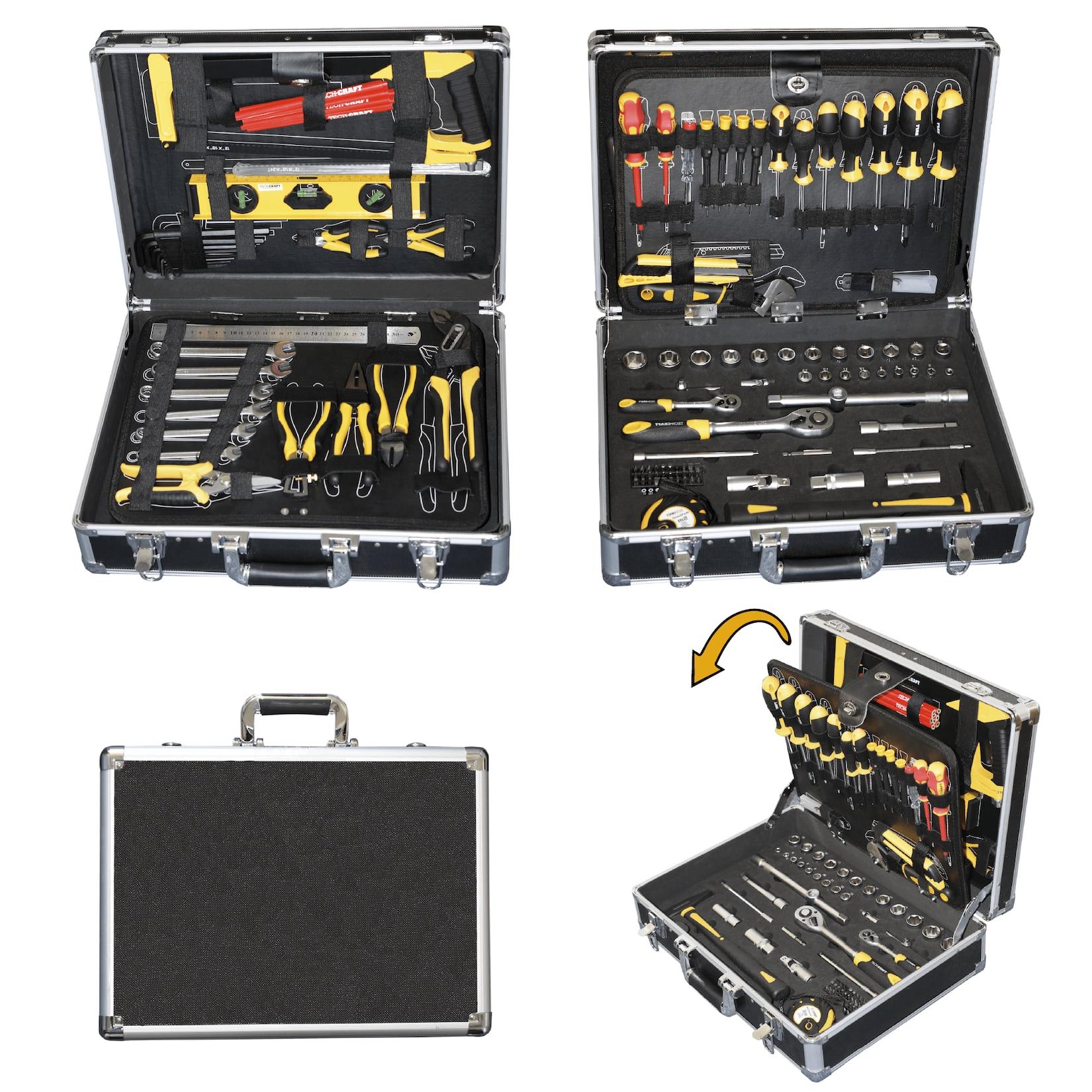 TECH-CRAFT Werkzeugkoffer 130 tlg. Heimwerker-Set Werkzeugtasche Werkstattkoffer