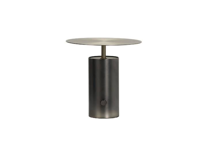 Lampe à poser en fer bronze nickelé, 1 ampoule, lampe de bureau -