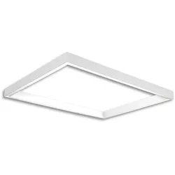 ISOLED NV-Leuchtenrahmen TRACK48 H50, innen 59.2 x 89.2cm, unbestückte Schiene, ohne IR-Panel / Akustik-Absorber, weiß ISO-116872
