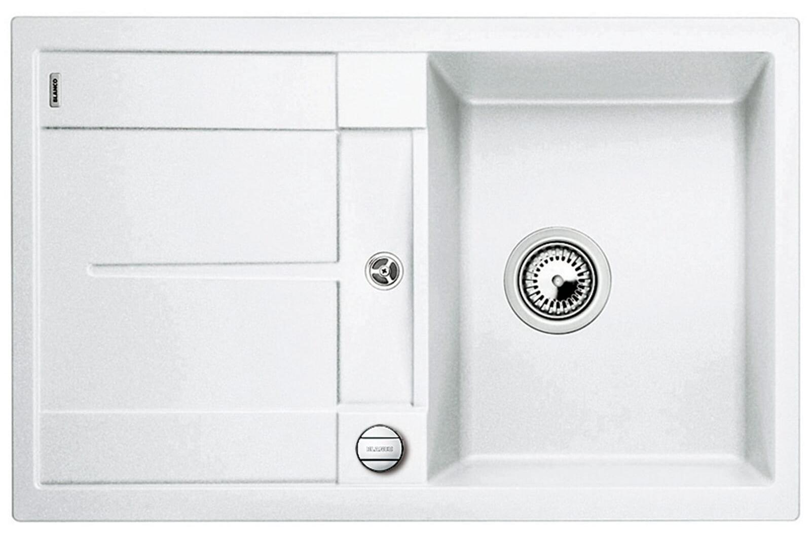 Blanco Metra 45 S-F Weiß - 519 083 Granitspüle