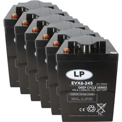 6x Landport EVX6-245 T11 6V 245Ah – 36V 245Ah Deep Cycle Batteriesatz