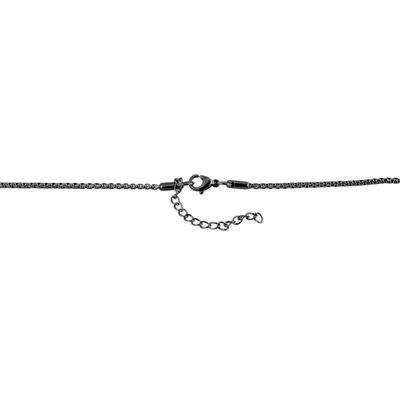 Gliederkette ADELIA´S "Halskette – Venezianerkette aus Edelstahl" Gr. 80, schwarz, Halsketten, Damen, 80, Edelstahl, Gliederkette, Geschenkidee: zeitlos und vielseitig