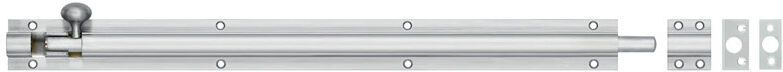 Fulton & Bray Architectural Barrel Bolt Satin Chrome 45cm H x 3.8cm W x 1.5cm D