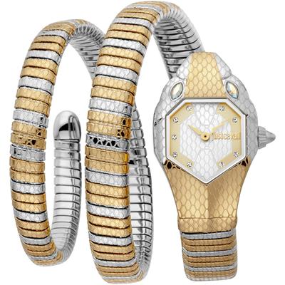 Just Cavalli Time "Serpente doppio" Damenuhr, Armbanduhr, Edelstahlarmband
