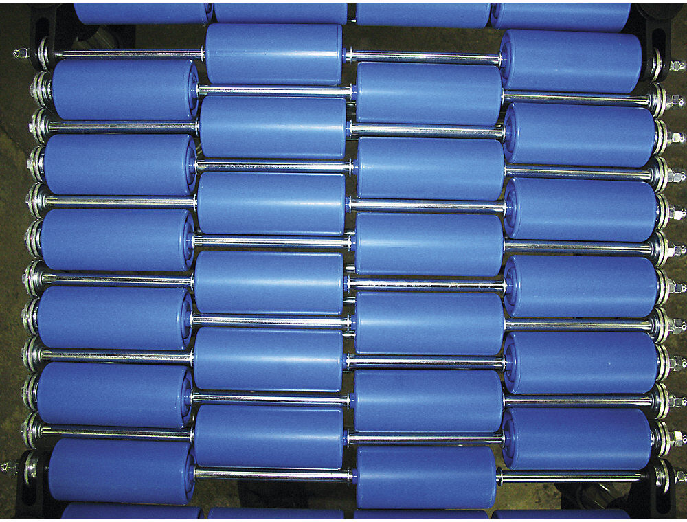 Scheren-Rollenbahn, Bahnlänge 2600 - 9800 mm (ausziehbar), Bahnbreite 400 mm Gura
