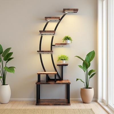 ZWYO HOSIMU "63.6""H 9-Tiered Plant Stand with 5 Grow Lights, Adjustable Lighting Modes, 10-Level Dimming & 3 Timer Settings, Energy-Efficient"