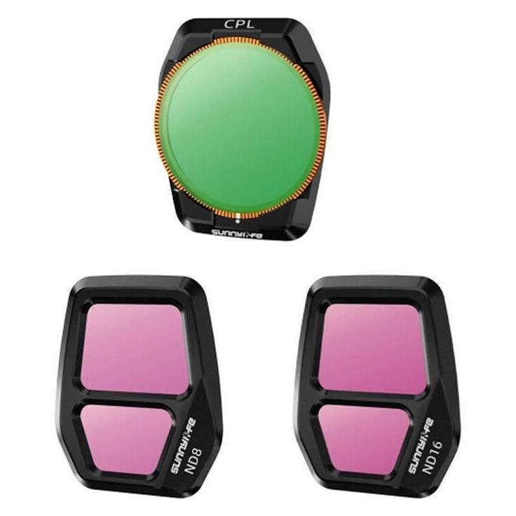 Sunnylife A3S-FI925CPL adjustable lens filter, CPL+ND8+ND16 for AIR 3S 3pcs (DJI Air 3s) (A3S-FI925)