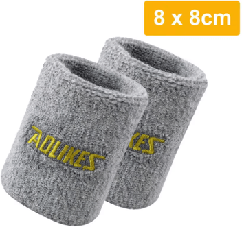 Inspire Picks AOLIKES Sports Sweatbands Wristbands Moisture Wicking Athletic Wristbands For Tennis, Basketball, Running & Fitness 8cm gray