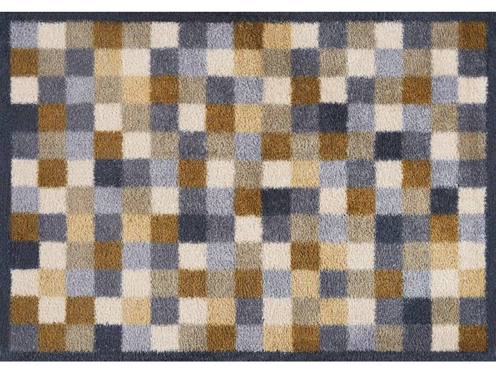 Fußmatte TURTLE MAT und Läufer Neutral Squares , grau (bunt), B:60cm H:9mm L:85cm, Obermaterial: 85% Baumwolle, 15% Viskose, Teppiche, Fußmatte