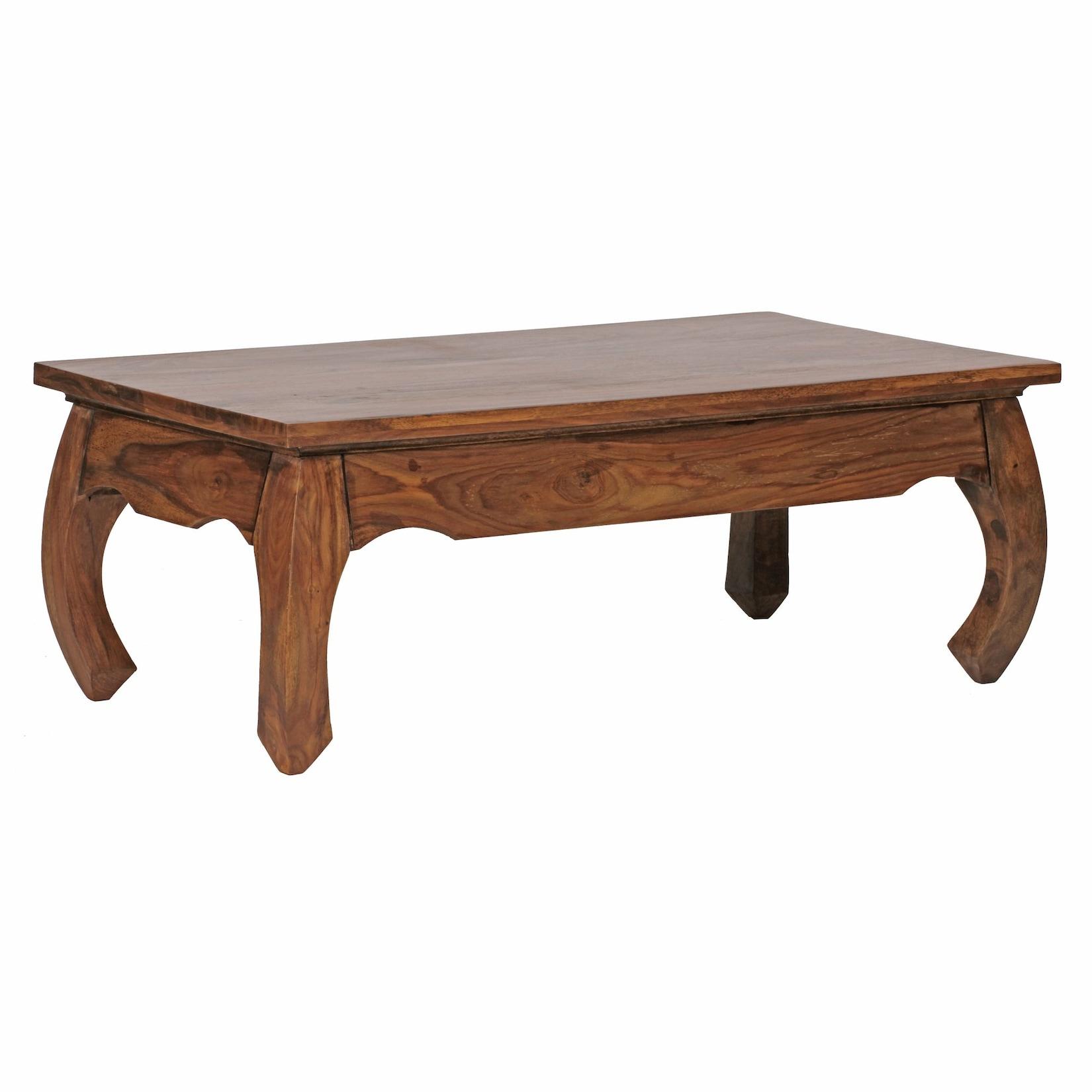 KADIMA DESIGN Couchtisch KANADA: Opium-Form, Massivholz, Massivholz, handgefertigt, pflegeleicht.