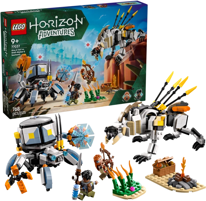 LEGO Horizon Adventures 77037 Aloy und Varl vs. Panzerwanderer und Sägezahn
