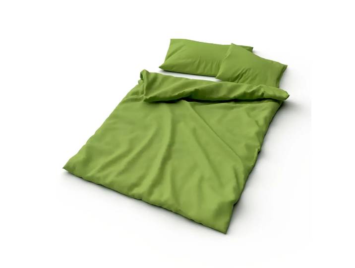 Lotus Bettwaren - Lotus Bettwäsche Bambus Uni, Bambus Uni Bettwäsche, 240 x 240 cm, Kiwi