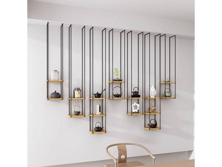 Deckenmontage Lagerregal Hängeregal schwebende Ausstellungsregale Bücher und Flaschen, Wandmontage dekoratives Regal Lagerung, industrielles Bücherregal das Wohnzimmer Weinflaschenhalter Metallständer