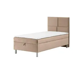 Boxbett mit Bettkasten  ¦ beige ¦ Maße (cm): B: 100 H: 110