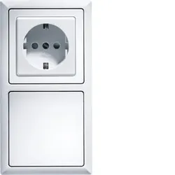 Eltako 30000312 2-fach-Rahmen für Funktaster, reinweiß R2-rw