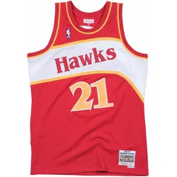 Mitchell & Ness, Herren, Sportshirt, NBA Atlanta Hawks Dominique Wilkins Trikot Herren (M), Rot