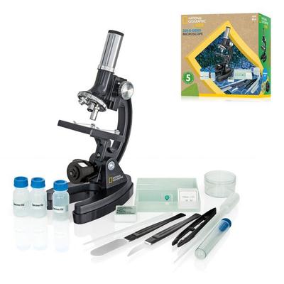 Bresser 12736 - NATIONAL GEOGRAPHIC KiDS Mikroskop mit 300-1200x Vergrößerung, mit Zubehör