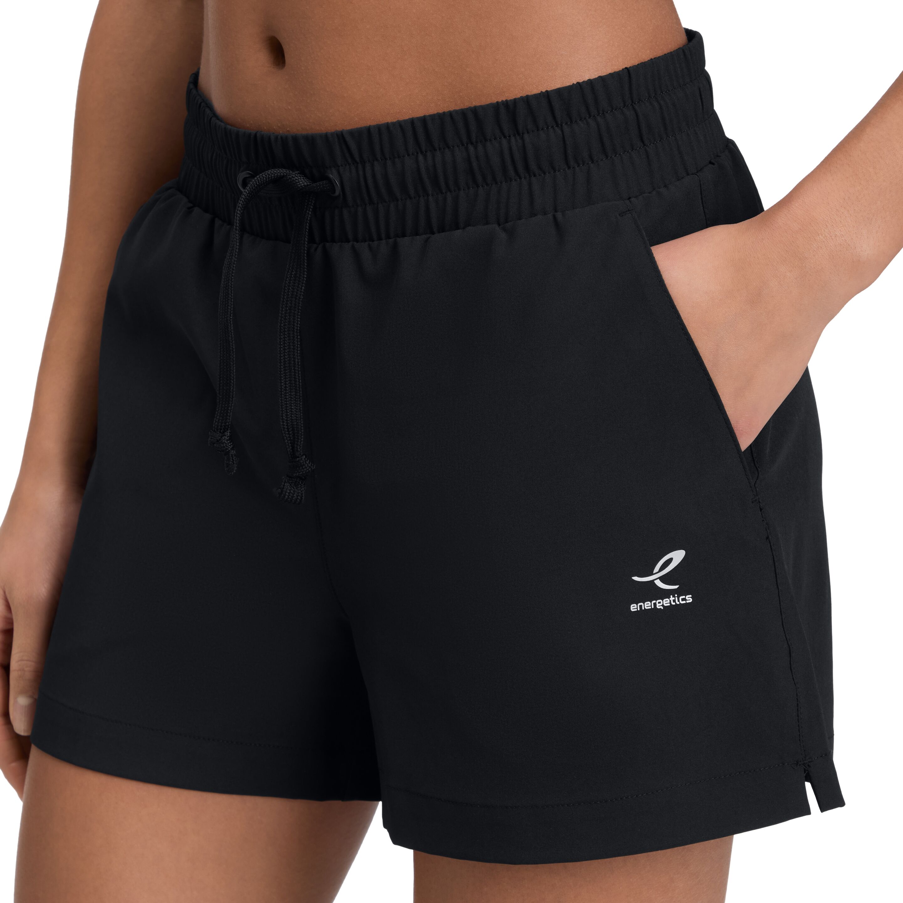 Shorts ENERGETICS "Da.-Shorts Kara III W", Damen, Gr. XL, N-Gr, schwarz, Obermaterial: 100% Polyester, Hosen Shorts, Shorts-Schnitt, aus Polyester, in den Grössen XS bis XL schwarz XL, N-Gr