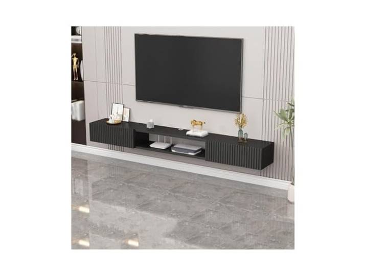zhangrui1888 Schwimmender TV-Ständer Schwimmender TV-Ständer, Wandmontage, Aufbewahrungsregal for Unterhaltungseinheit TV-Konsole