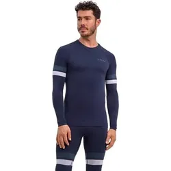FALKE Herren Unterhemd MW Longsleeved Shirt Tight Trend m, Größe S in Blau Blau