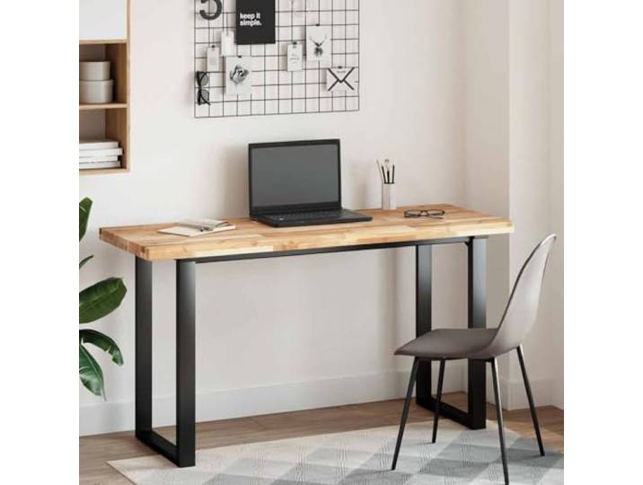 KTHLBRH Rechteckige Tischplatte 160 x 50 x 4 cm Massivholz Akazie Unbehandelt, personalisiert mit Lack oder Lack, glatte Oberfläche, leichte Reinigung, Bar oder Wohnzimmertisch