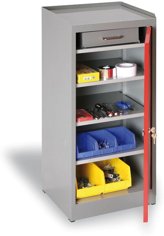 Alfa 3 Werkzeugschrank mit Schublade, rot