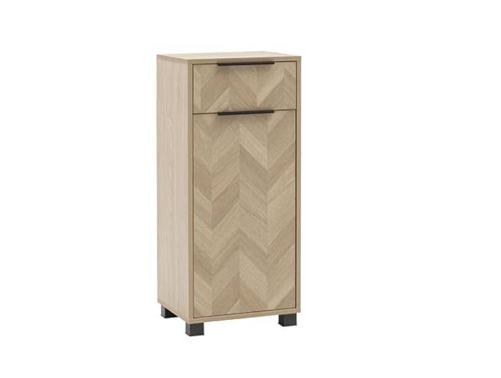 Schildmeyer Highboard Piazza 160386, Eiche hell Dekor/Fischgräten Dekor, 40,3 x 33 x 90,9 cm