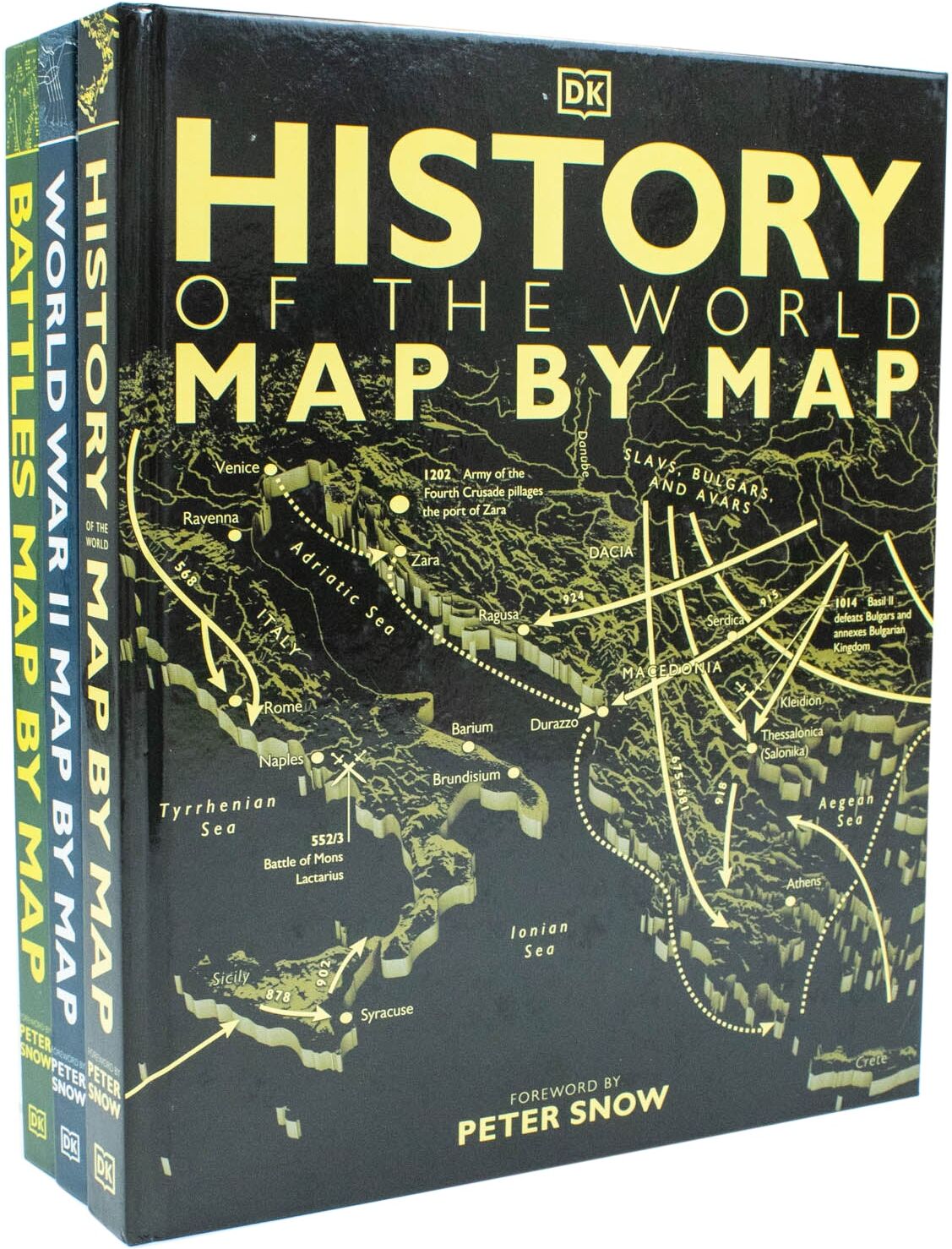Map by Map Series 3 Books Collection Set (Battles, History of the World & World War II) DK