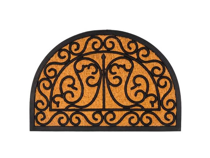 Relaxdays Halbrunde Fußmatte Ornament