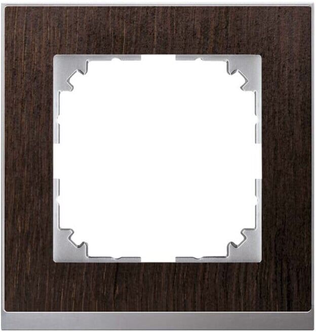 Merten Cadre décoratif 1 poste Wengé/aluminium MEG4010-3671 (MEG4010-3671)
