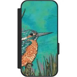 Nivocase Klapphülle für Google Pixel 10a Handyhülle aus Kunst Leder NIVOflip schwarz Malerei Tiere Vogel (Google Pixel 10a), Smartphone Hülle, Schwarz