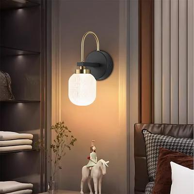 Moderne Glas-Badezimmer-Schminktischlampe, Wandlampe, Schwarzgold, moderne Wandlampe, Badezimmer, moderne Kristallglas-Schminktischbeleuchtung, AC85-265V
