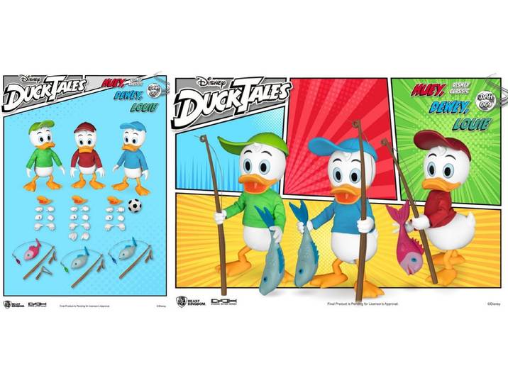 Beast Kingdom Toys Actionfigur DuckTales DAH-069 Huey, Dewey & Louie 10 cm Actionfiguren 3er-Pack
