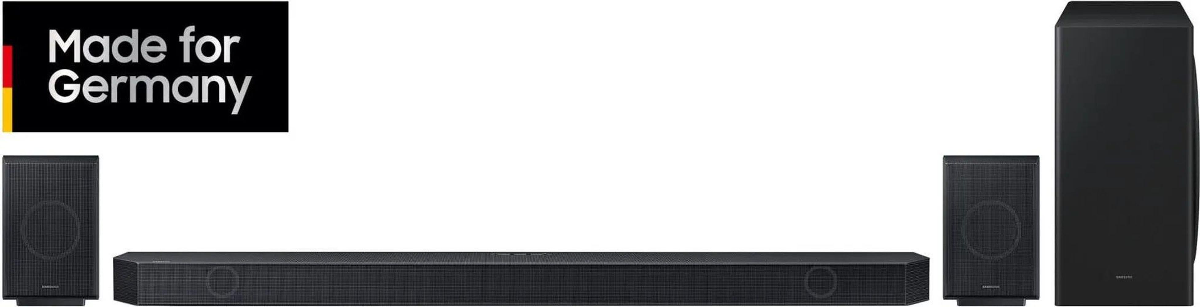 Samsung Q-series Soundbar HW-Q935D 9.1.4- Kanal Sub Woofer & Rücklautsprecher (2024), 9.1.4 Kanäle, 540 W, DTS:X, Dolby Atmos, Dolby TrueHD, High Definition Audio (HD Audio), 160 W, Schwarz, High Dynamic Range 10+ (HDR10 Plus), High Dynamic Range 10+ Adaptive (HDR10 Plus Adaptive)
