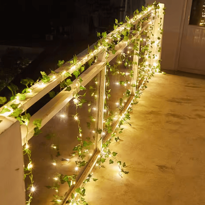 Inspire Curations Solar Leaf Flower String Lights Outdoor Garden Garland Fairy Lights 10 100led