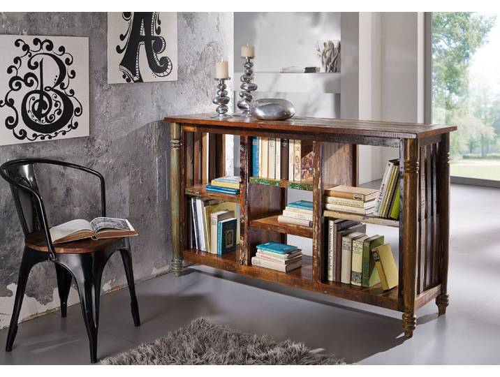 Regal Altholz 150x45x90 mehrfarbig lackiert FABLE #15