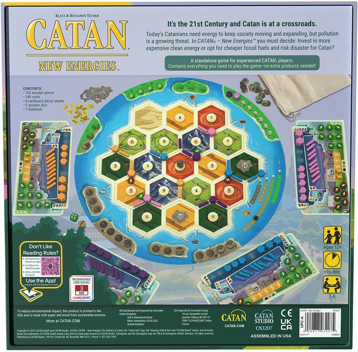 CATAN Studio CATAN New Energies - Standalone Board Game with Power Plants and Environmental Events for Family and Strategy Game Collections