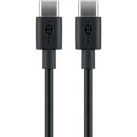 USB 2.0 Kabel, USB-C Stecker > USB-C Stecker schwarz, 0,5 Meter, Laden mit bis zu 60 Watt