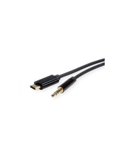 ROLINE USB TypC 3.5mm Adapt.kabel 3m Adapter Audio/Multimedia Digital/Daten 3 m Schwarz (12.03.3218)
