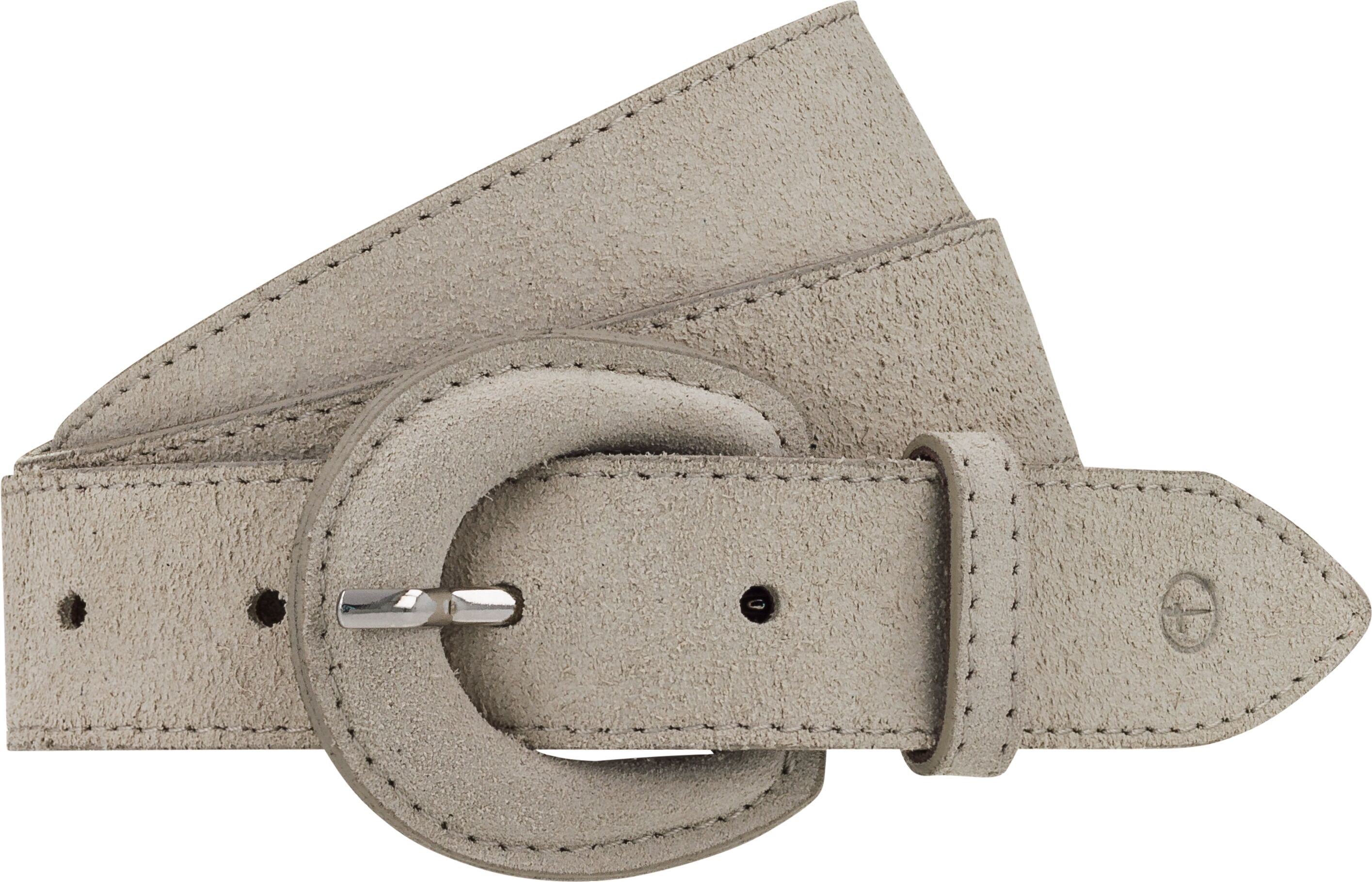 Ledergürtel TAMARIS "Florence", Damen, Gr. 105, cream, Rindsleder, Gürtel Ledergürtel, aus Rindsleder, mit lederbezogener halbrunder Schliesse cream 105